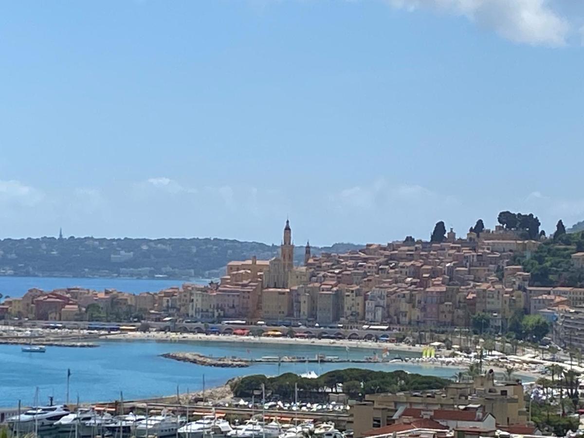 Mansfield Vue Carte Postale Terrasse Piscine Calme Port A 200M A Pied Apartment Menton Exterior photo