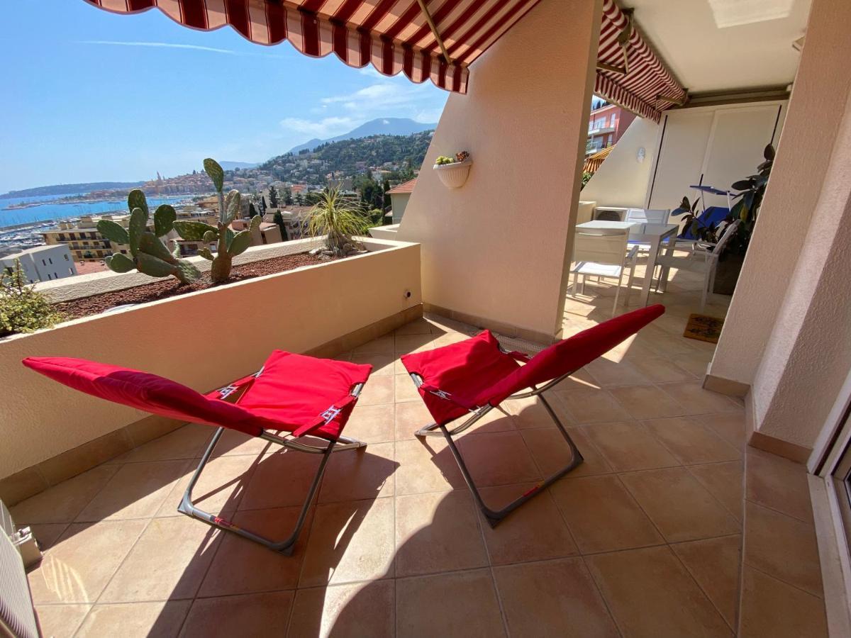 Mansfield Vue Carte Postale Terrasse Piscine Calme Port A 200M A Pied Apartment Menton Exterior photo
